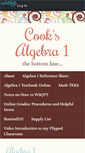 Mobile Screenshot of cookalgebra1.wonecks.net