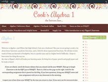 Tablet Screenshot of cookalgebra1.wonecks.net